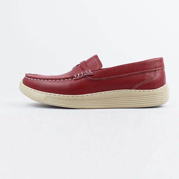 Moccasin pour homme confort R110 Rouge cuir Mocassin homme Maroc
